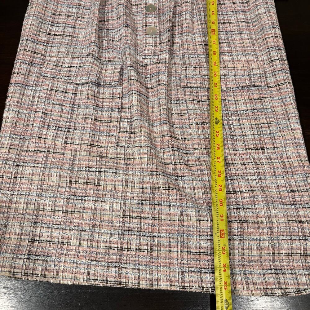 Tyler Böe Pink Teed/Bouclé Quiet Luxury Preppy Workwear Knit Shift Dress - Sz M - Picture 7 of 7